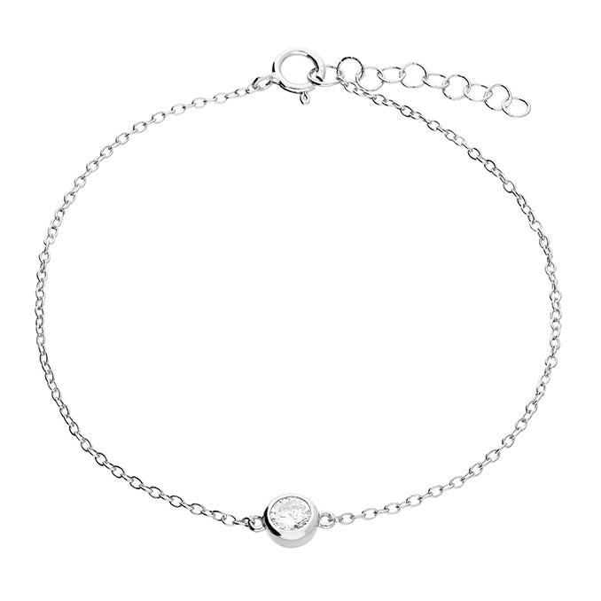 Sterling Silver Single Crystal Bracelet - More Than Just a Gift | Narborough Hall