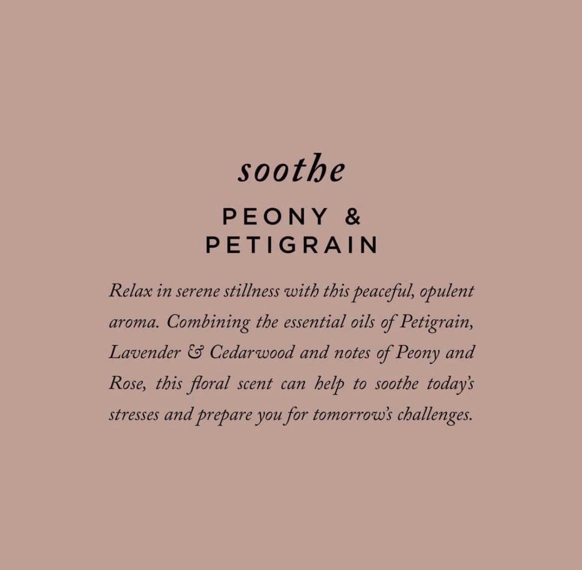 The Aromatherapy Co Therapy Range Soothe Petitgrain & Peony Candle - More Than Just a Gift | Narborough Hall
