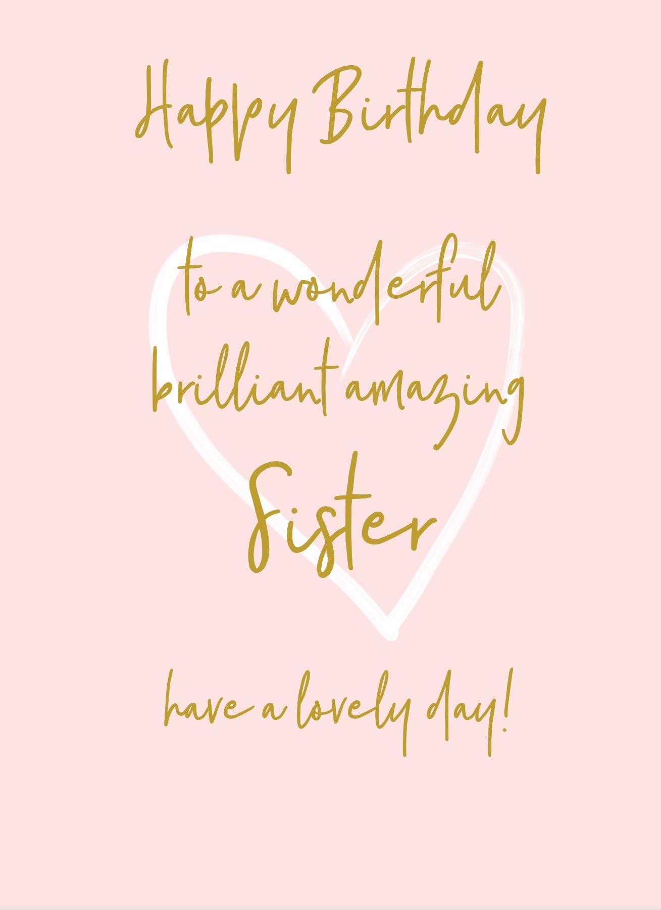 Wonderful You Sister Birthday Card - Foil - More Than Just a Gift | Narborough Hall