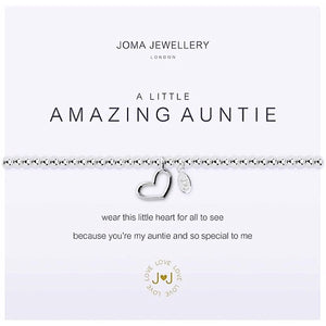 Joma Jewellery a little Amazing Auntie Bracelet - heart - More Than Just a Gift | Narborough Hall