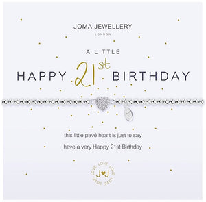 Joma Jewellery a little Happy 21st Birthday Bracelet - More Than Just a Gift | Narborough Hall