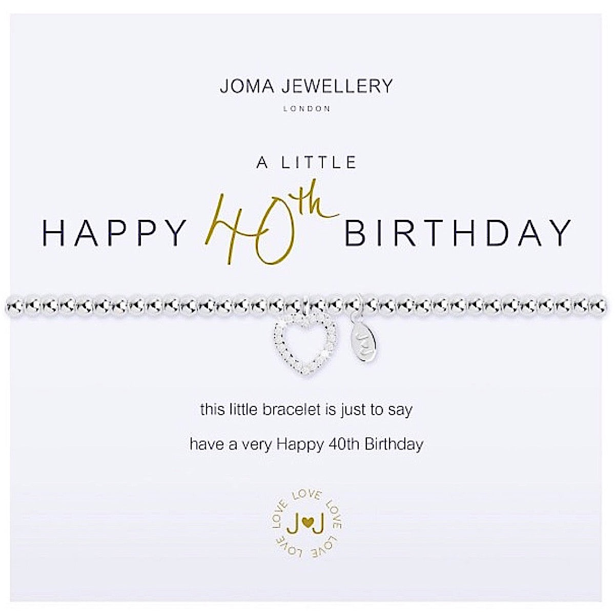 Joma Jewellery A Little Happy 40th Birthday Bracelet - More Than Just a Gift | Narborough Hall