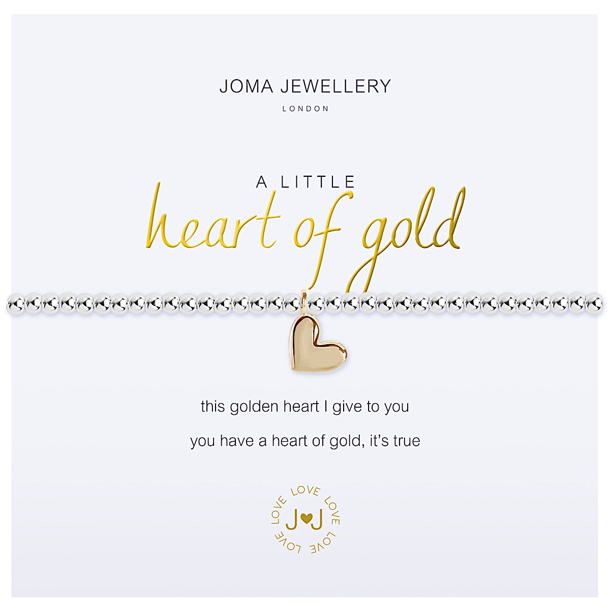 Joma Jewellery a little Heart of Gold Bracelet - heart - More Than Just a Gift | Narborough Hall