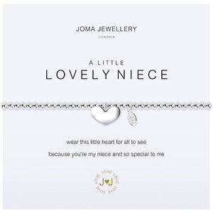 Joma Jewellery a little Lovely Niece Bracelet - heart - More Than Just a Gift | Narborough Hall