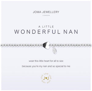 Joma Jewellery a little Wonderful Nan Bracelet - heart - More Than Just a Gift | Narborough Hall