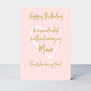 Wonderful You Mum Happy Birthday Card - Foil - More Than Just a Gift | Narborough Hall