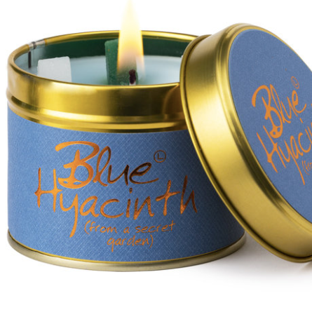 Lily-flame Blue Hyacinth Candle Tin