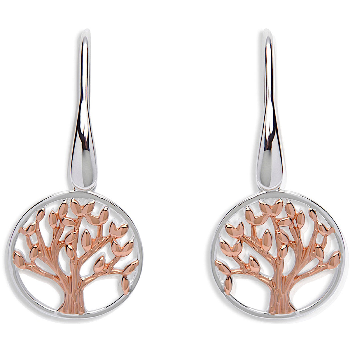 Unique & Co Sterling Silver and Rose Gold Tree Earrings - More Than Just a Gift | Narborough Hall