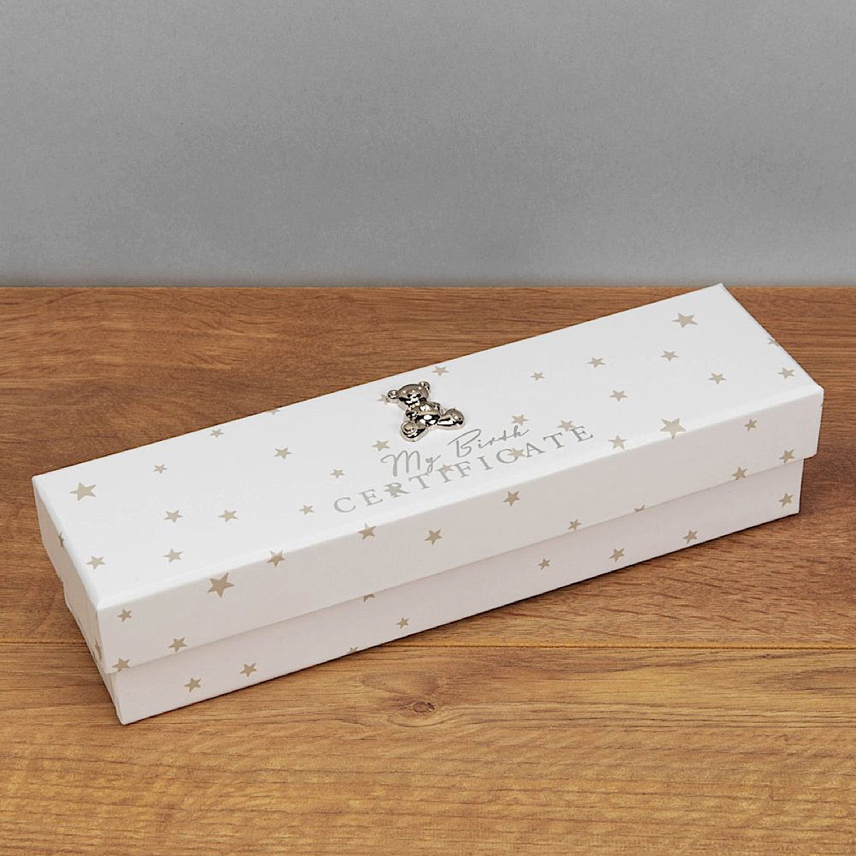 Bambino White Teddy Bear Birth Certificate Holder - More Than Just a Gift | Narborough Hall