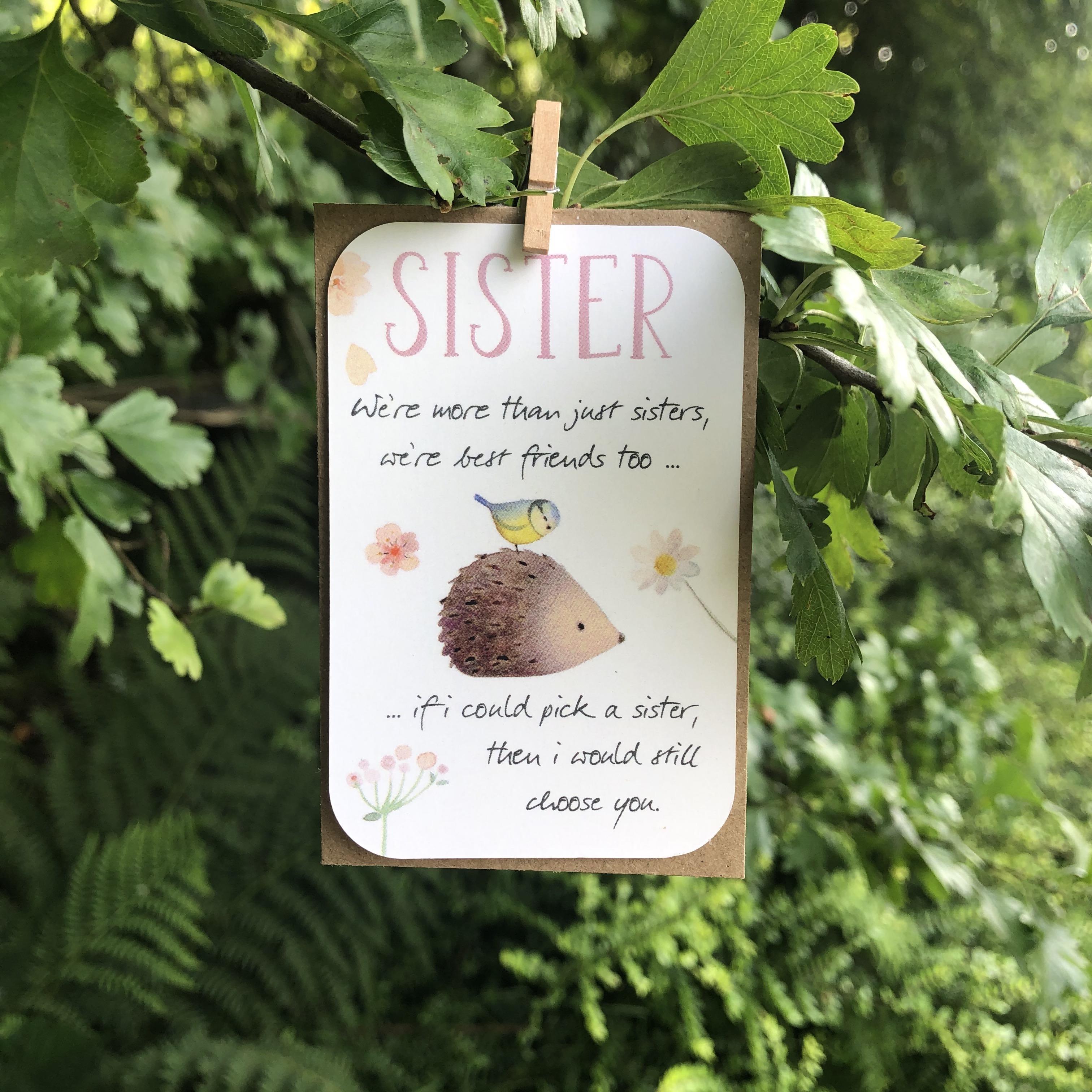 Ginger Betty Sister Keepsake Wallet Card