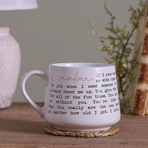 Moments Stoneware Mug - Grandma - More Than Just a Gift | Narborough Hall