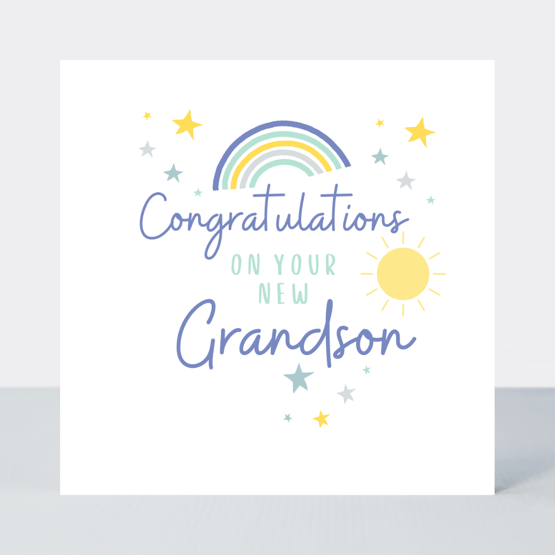 Rainbows New Grandson Card - More Than Just a Gift | Narborough Hall