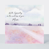 Petimo - Loss of Mum Sympathy Watercolour Over The Horizon Card