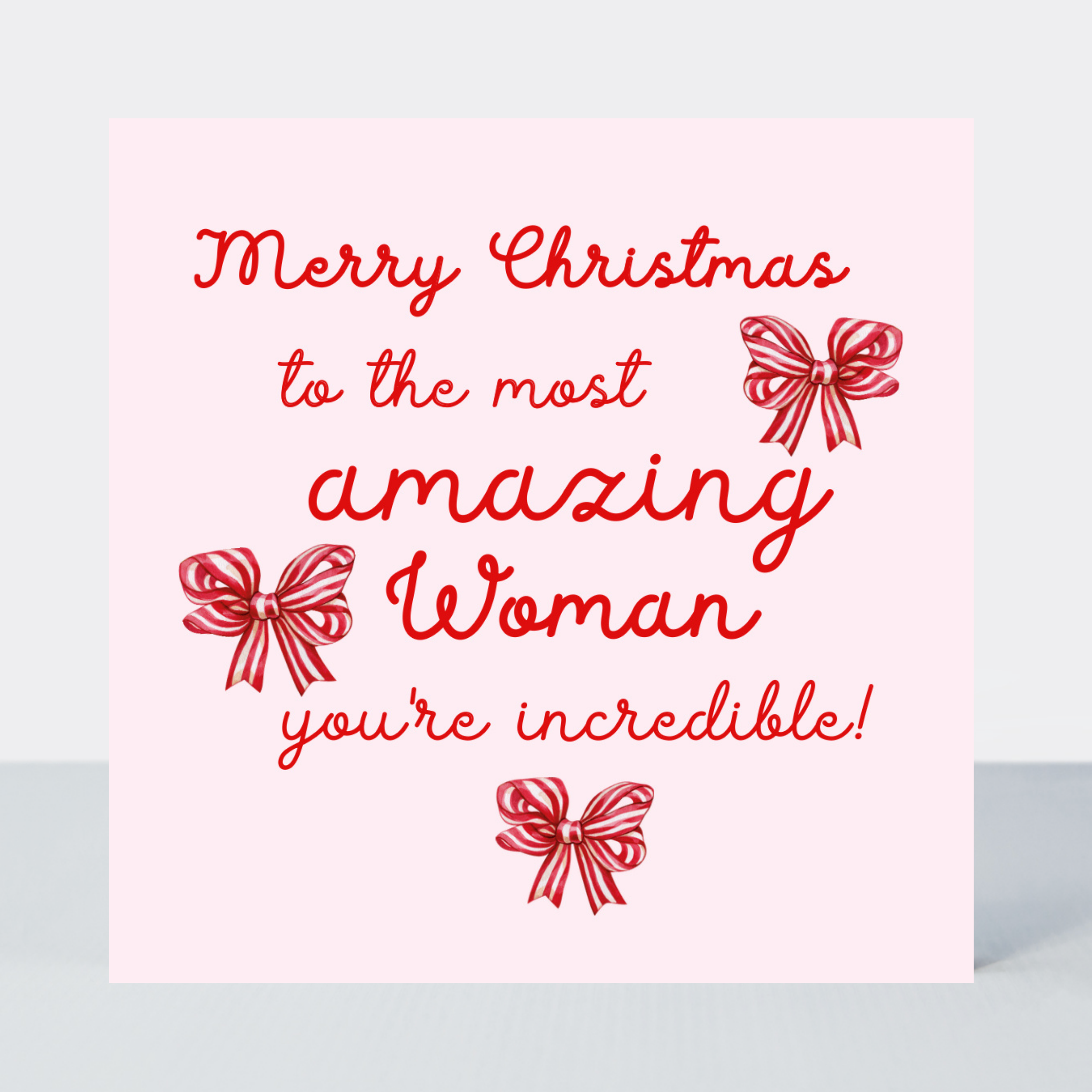 Petimo - Beauregarde Merry Christmas Most Amazing Woman Bows Card