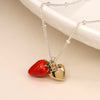 POM Silver Plated Enamel Strawberry Necklace - More Than Just a Gift | Narborough Hall