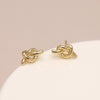 POM Golden dainty knot earrings