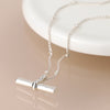 POM Silver plated t-bar necklace