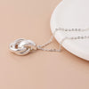 POM Silver plated polished knot necklace