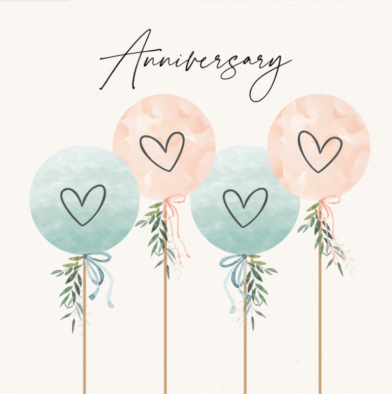 Petimo - Camille Anniversary Balloons Card - More Than Just a Gift | Narborough Hall