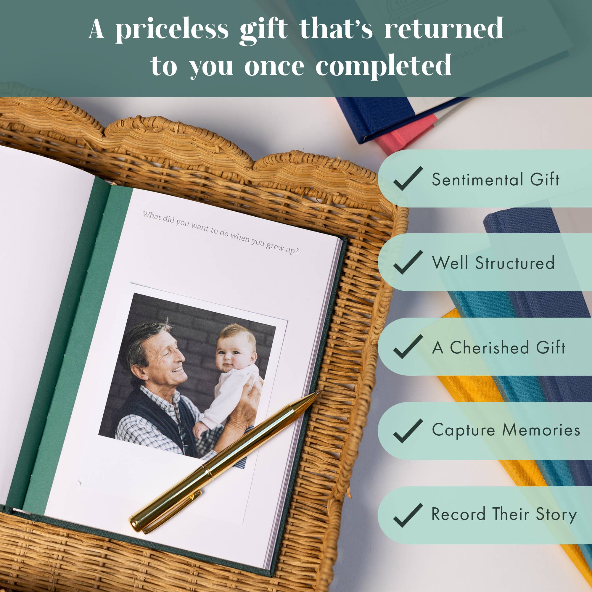 FROM YOU TO ME Meaningful Gifts - Dear Grandad Memory Journal | Guided Keepsake Gift - More Than Just a Gift | Narborough Hall