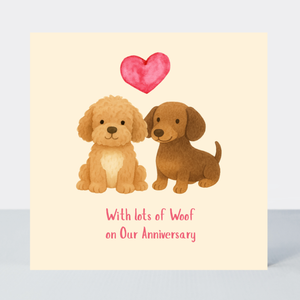 Petimo - Whisker & Wink Lots of Woof Anniversary Card - More Than Just a Gift | Narborough Hall