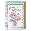 Genevieve Vase Of Flowers Birthday Card