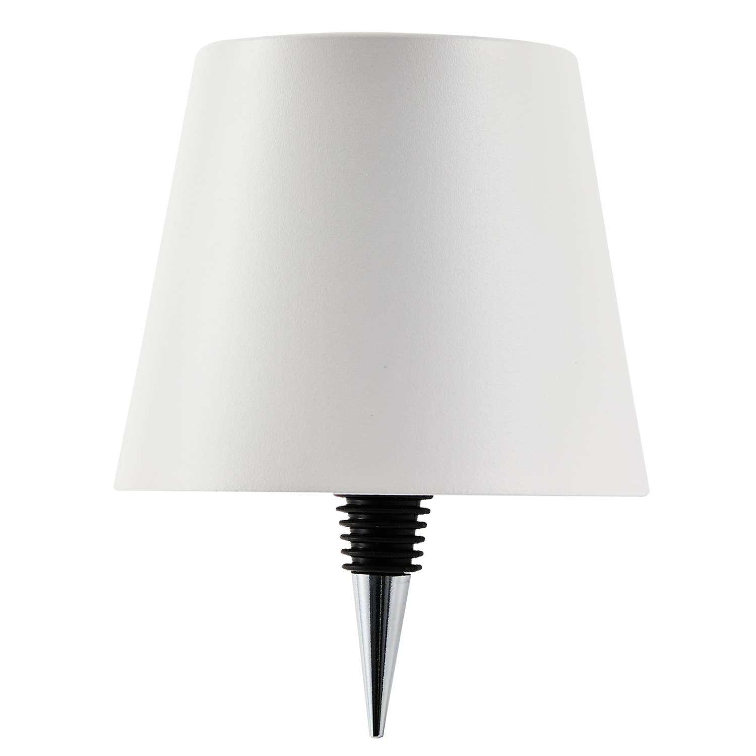 Cordless LED Table Lamp with Bottle Stopper: White