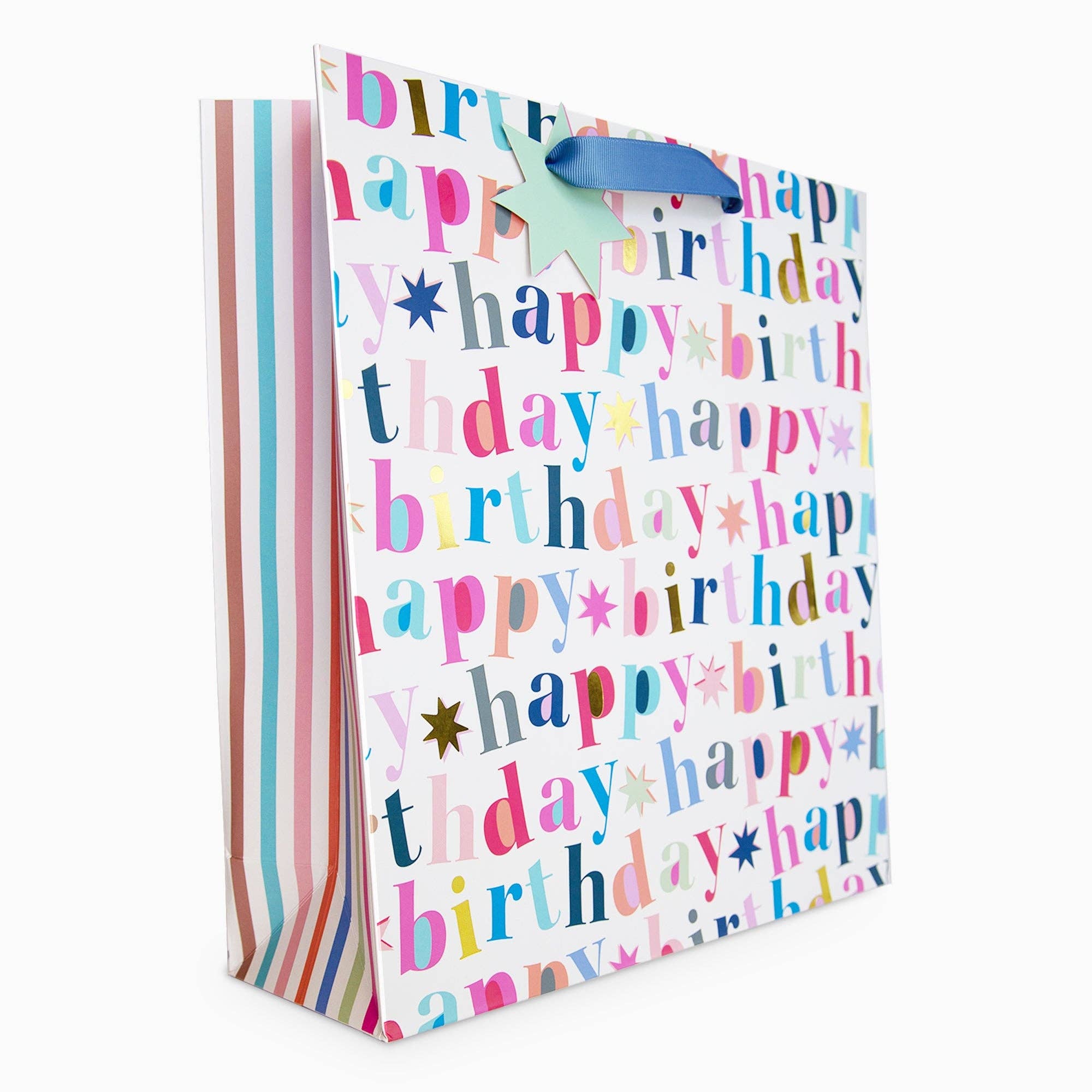 Whistlefish - Bold White Birthday Large Gift Bag
