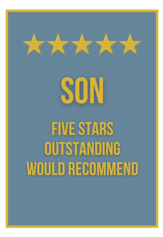 Petimo - Not Too Much Five Star Son Birthday Card - More Than Just a Gift | Narborough Hall