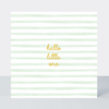 Petimo - Beauregarde Hello Little One Green Stripes New Baby Card