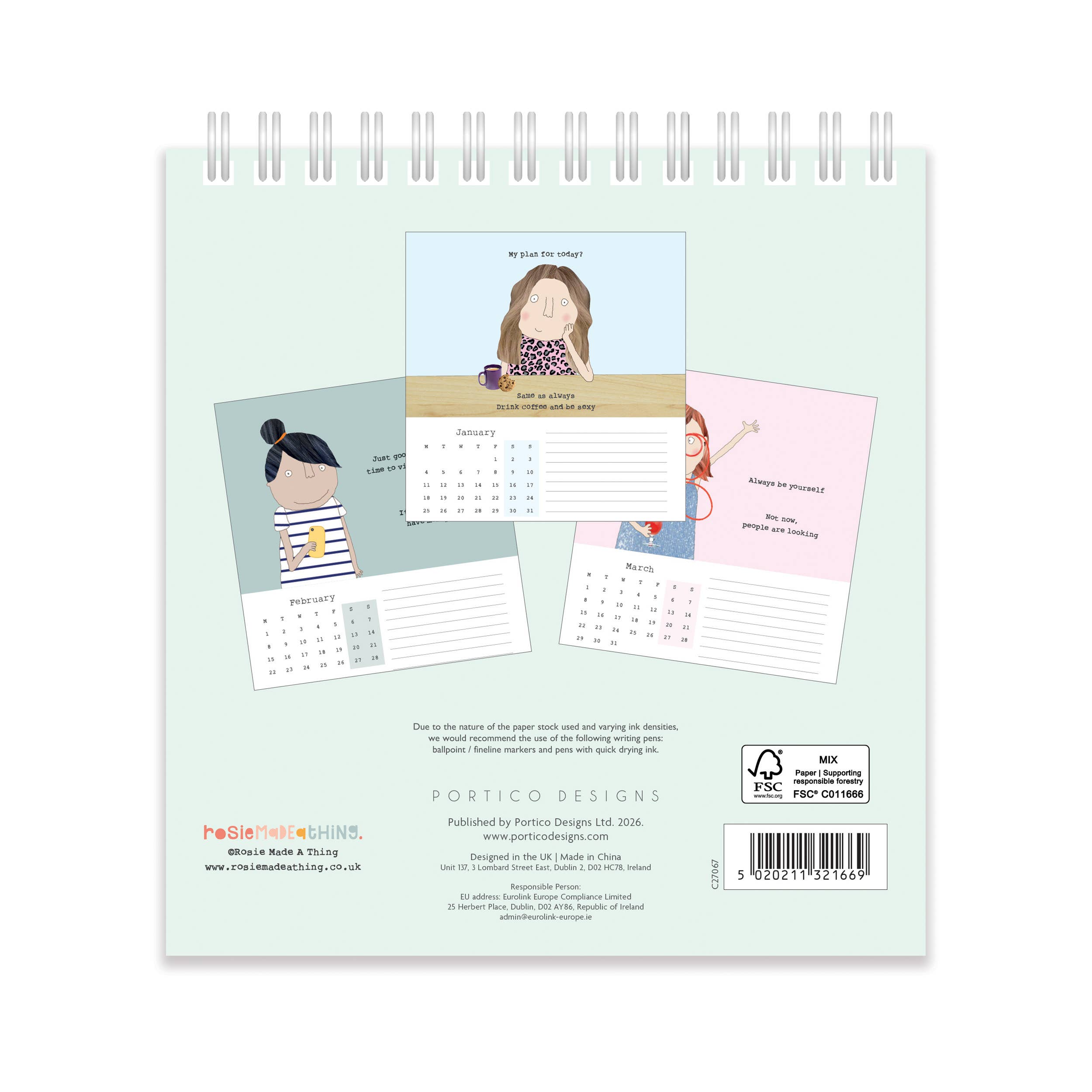 Rosie Made a Thing 2027 Desk Calendar