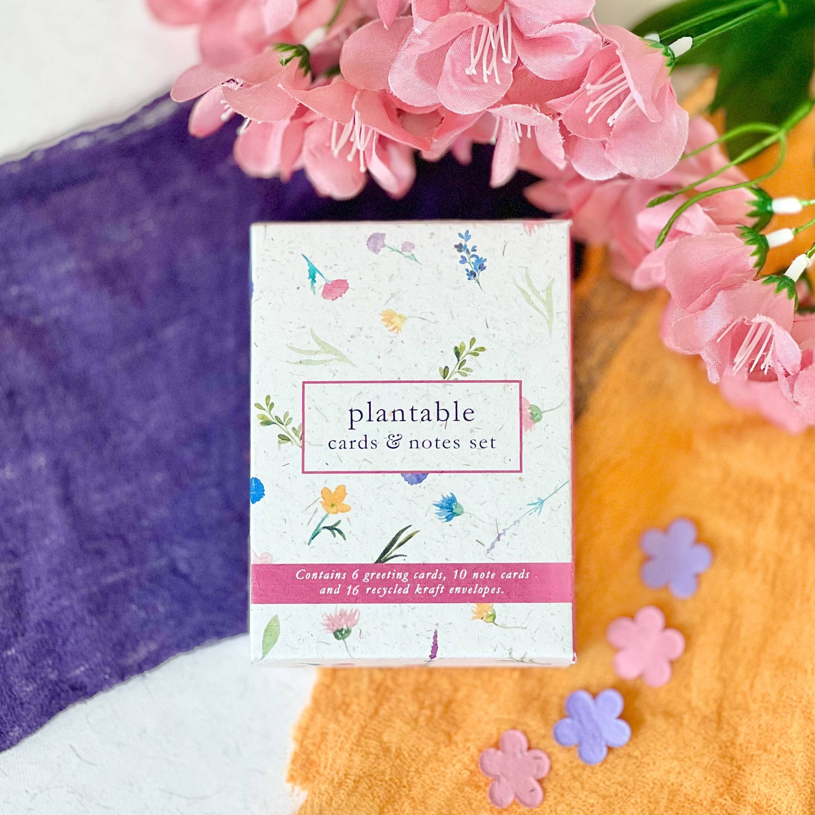 Little Green Gifts - Cards & Notes Set - Choice Of Designs (TU-6): 003 - Blushing Blooms - More Than Just a Gift | Narborough Hall