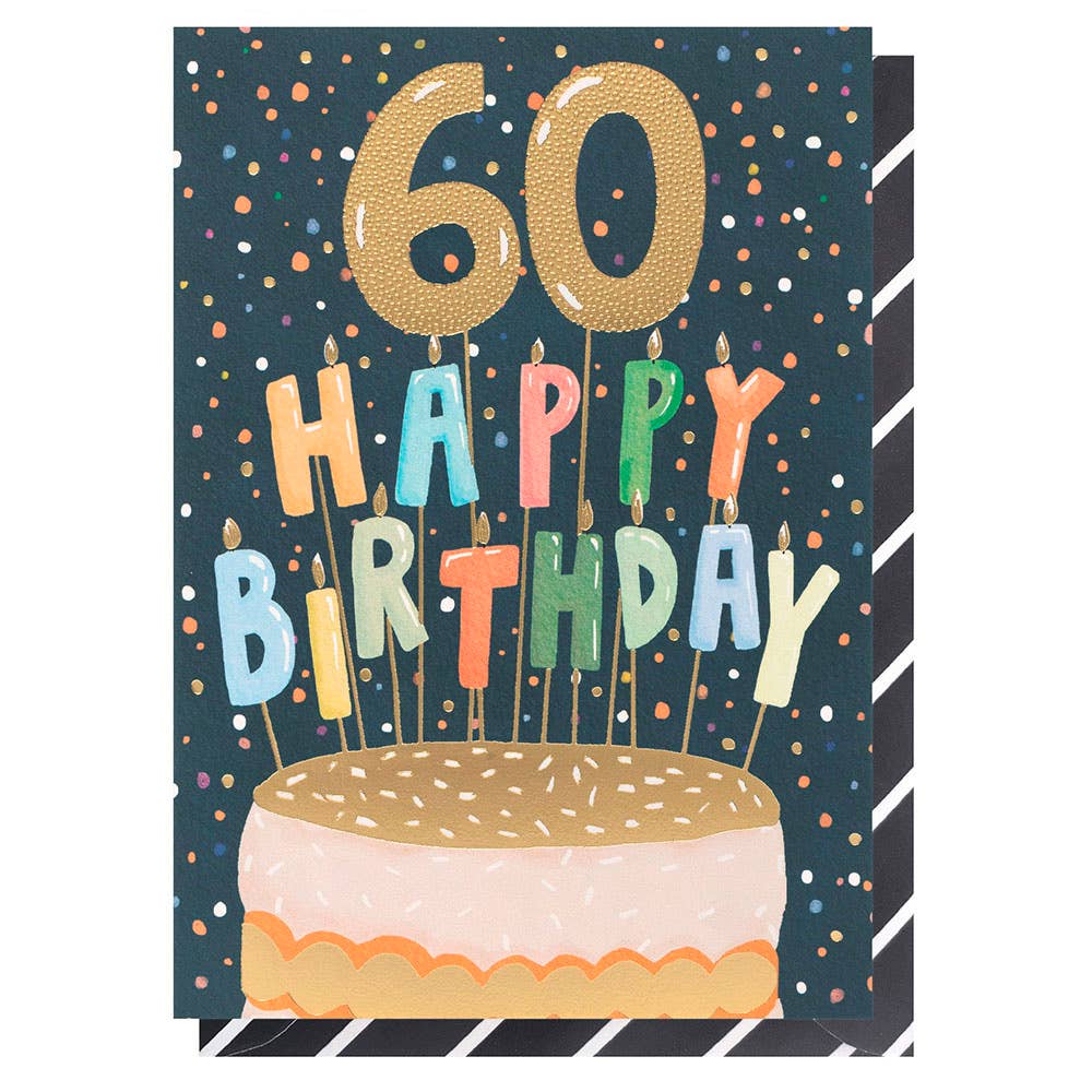 Louise Tiler - Age 60 Birthday Cake Card