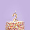 Hootyballoo - Gold Number '2' Candle