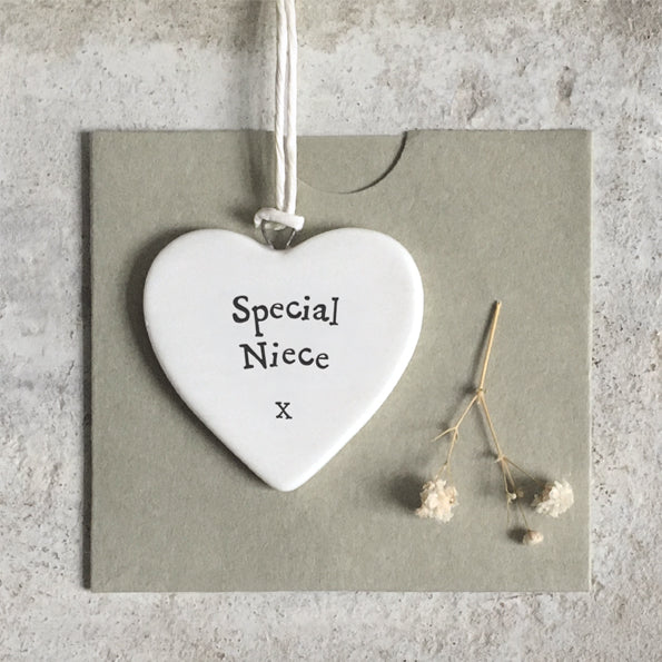 East of India Porcelain Heart - Special Niece - More Than Just a Gift | Narborough Hall