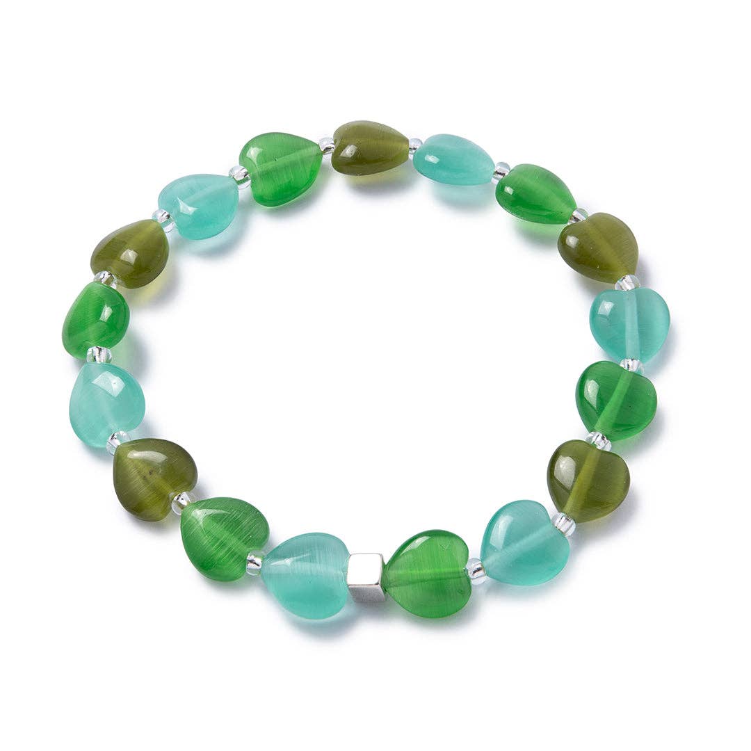 Carrie Elspeth Jewellery - Hearts Bracelet: Ocean