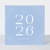 Petimo - Galaxy Blue Confetti Born 2026 New Baby Boy Card