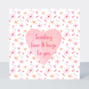 Petimo - Sending Love & Hugs Floral Pink Sweet Hearts Card