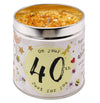 40th Birthday Scented Glitter Topped Candle Tin Best Kept Secrets