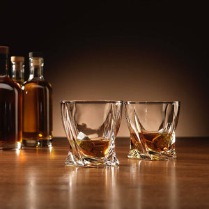 Twisted Glass set of 2 with Ice Stones - More Than Just a Gift | Narborough Hall