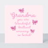 Petimo - Grandma You Are Wonderful Pink Striped Bows Card