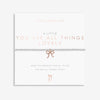 Joma Jewellery A Little 'You Are All Things Lovely' Silver Plated Bracelet in Silver and Rose Gold Plating - More Than Just a Gift | Narborough Hall
