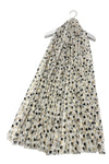 Scattered Heart Frayed & Foiled Scarf - Grey - More Than Just a Gift | Narborough Hall