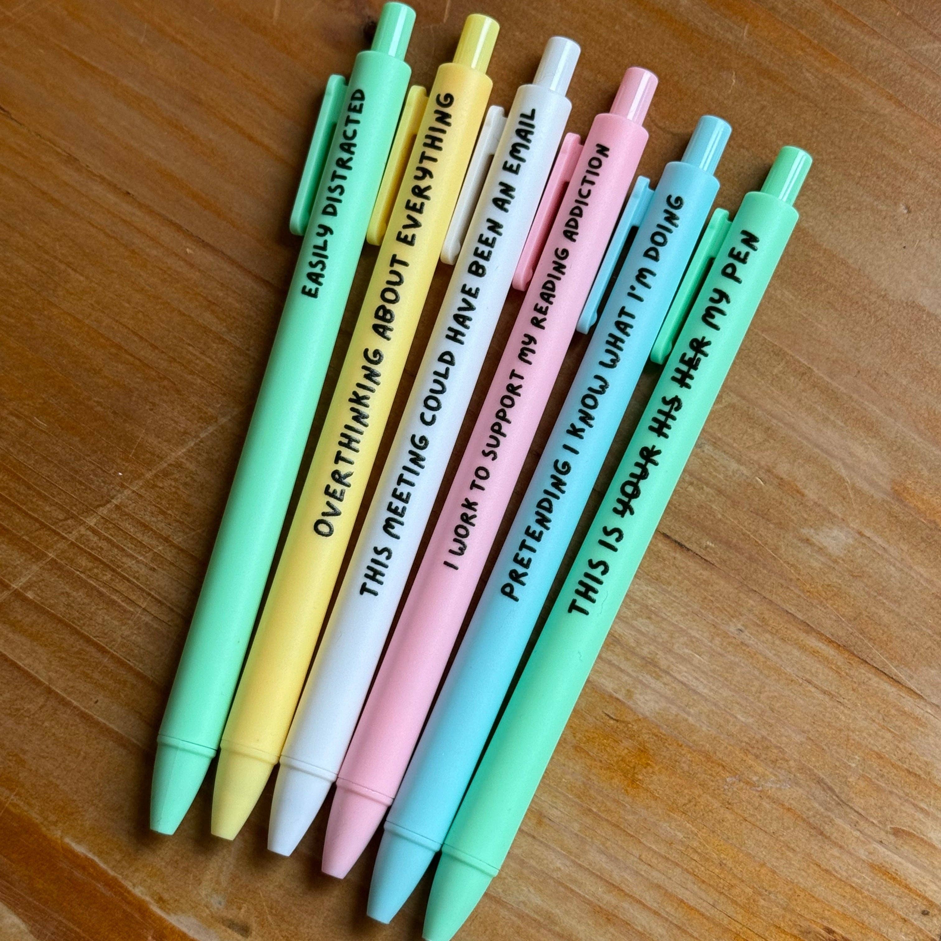 Quirky Doodles - Funny Quote Pens: Lilac Purple