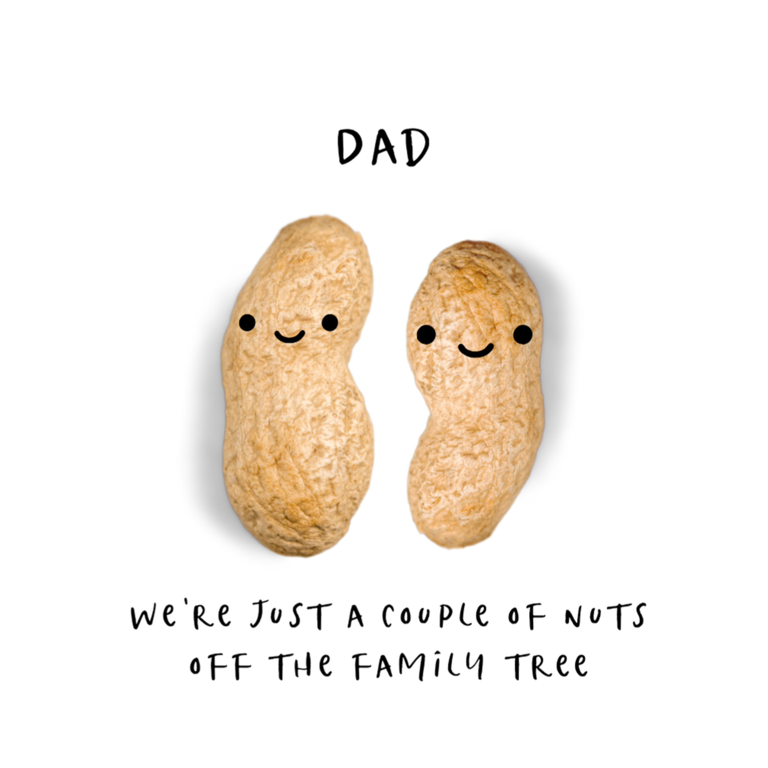 Petimo - Dad Couple of Nuts Family Tree Fun Cute Better Together Card
