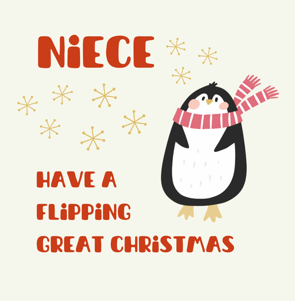 Petimo - Polar  Party Niece Flipping Great Christmas Penguin Card
