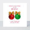 Petimo - Bestie Baubles Fun Cute Better Together Christmas Card