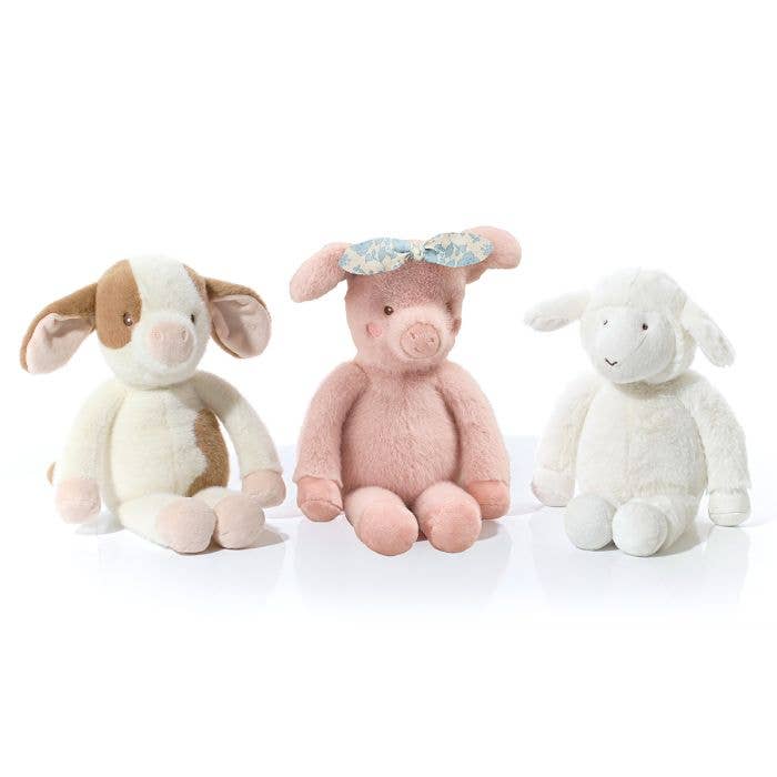 Plush Mini Farm Cute Pig With Chintz Headband Soft Toy