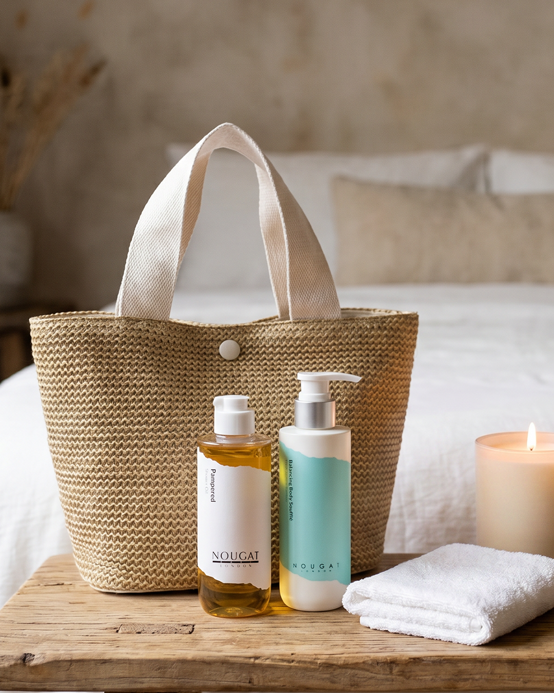Nougat London - Shower Indulgence Ritual & Handbag Set (Shower Oil & Lotion)