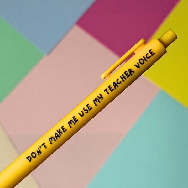 Quirky Doodles - Funny Quote Pens: Lemon Yellow
